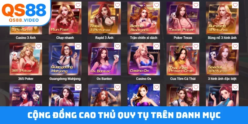 Cộng đồng cao thủ quy tụ trên danh mục