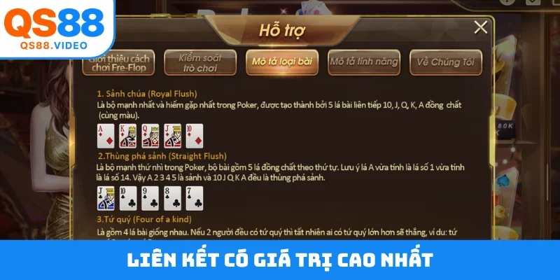 Liên kết có giá trị cao nhất