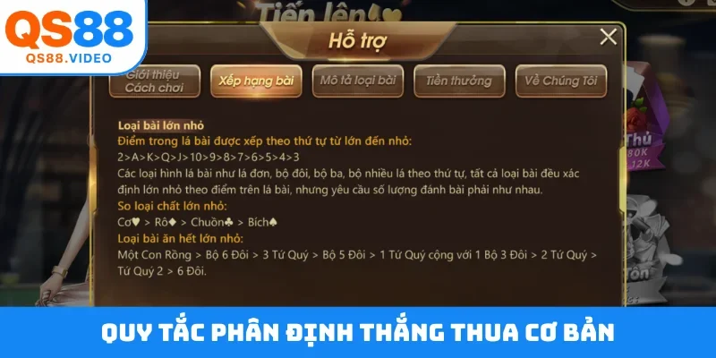 Quy tắc phân định thắng thua cơ bản