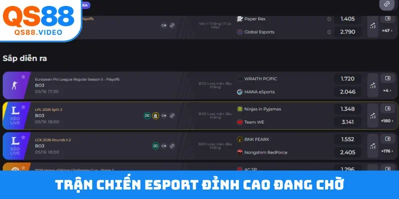 Trận chiến Esport đỉnh cao đang chờ